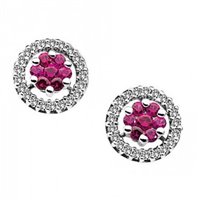 Orecchini Comete Donna Pietre Preziose Colorate in Oro bianco Diamante ORB520 - ORB520